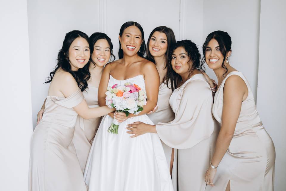 Multicultural bridal party