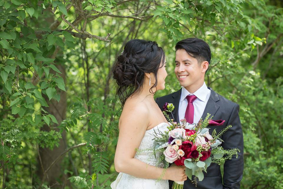 Vietnamese bridal updo