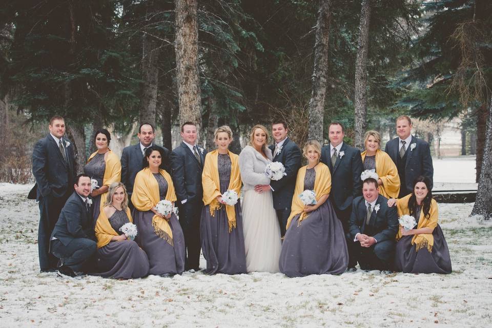 Winter Wedding Party