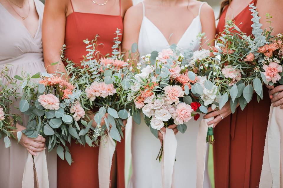 DIY bouquet made by the bride