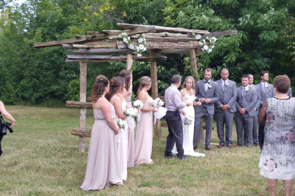 Outdoor Ceremony by the Barn