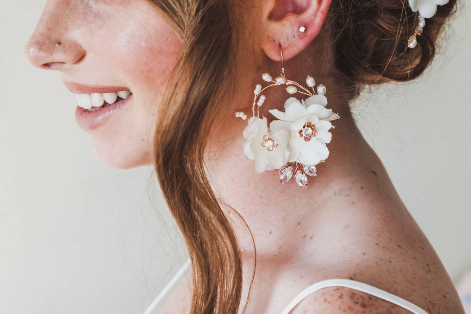 ELAILA flower hoop earrings