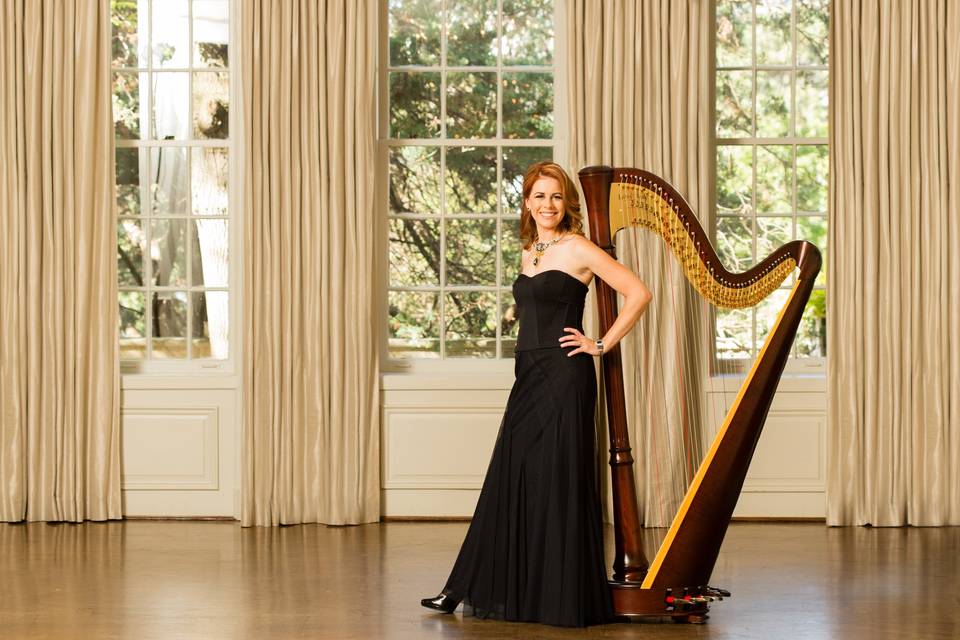 Owner and Harpist Chantal Dube
