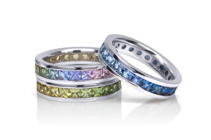 Colourful Sapphire Bands
