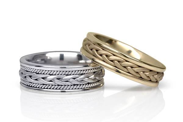 Braided Gold Wedding Bands