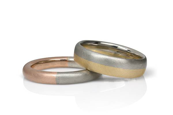 Bi-metal Wedding Bands