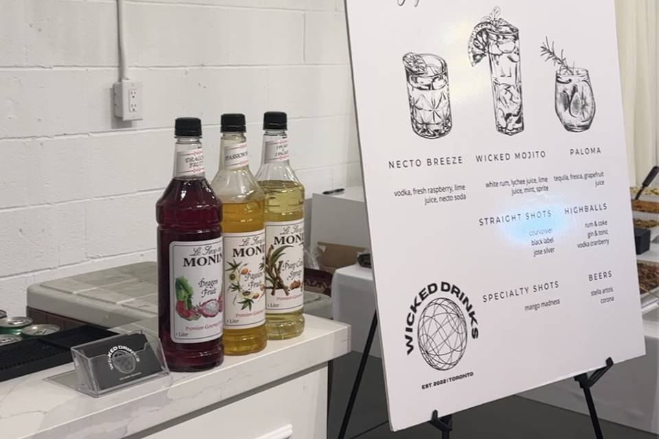 Premium syrups and ingredients