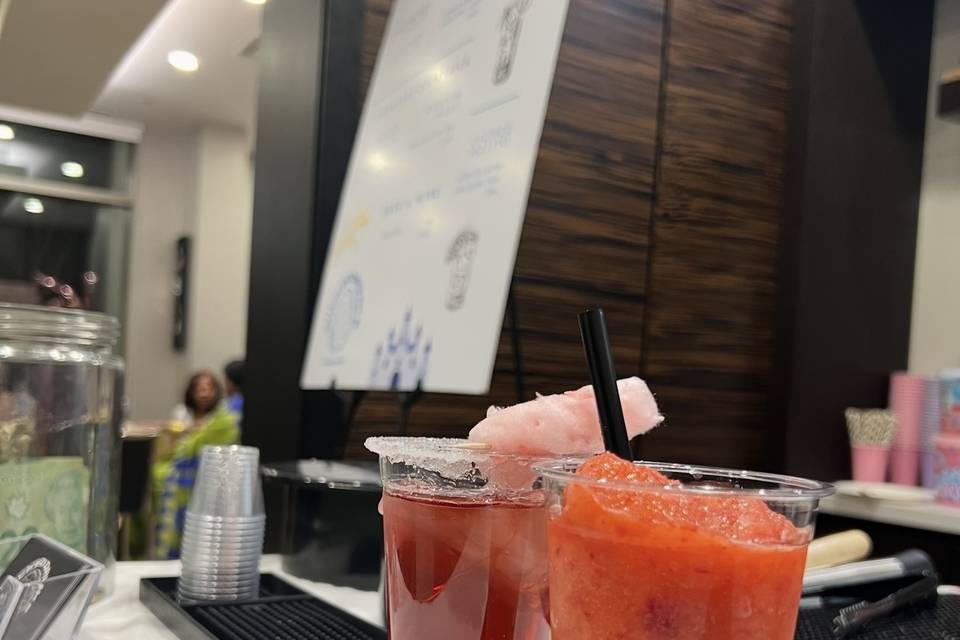 Frozen drink options.