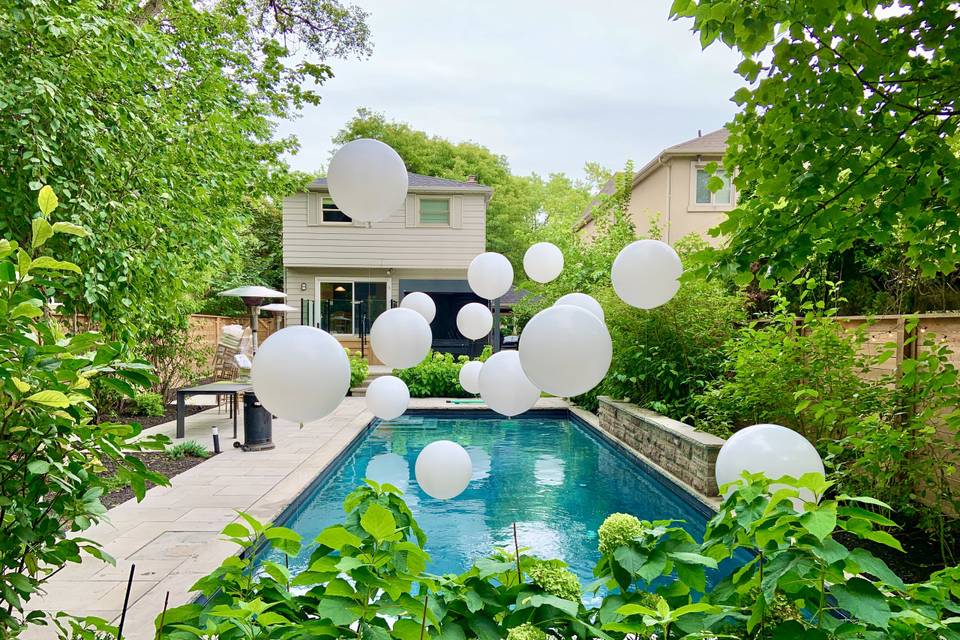 White Pool Balloons