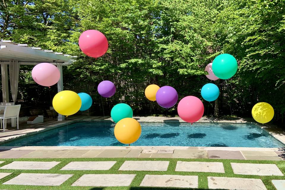 Rainbow Pool Balloons