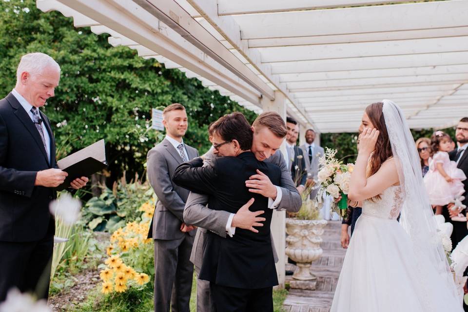 Candid moment during ceremony