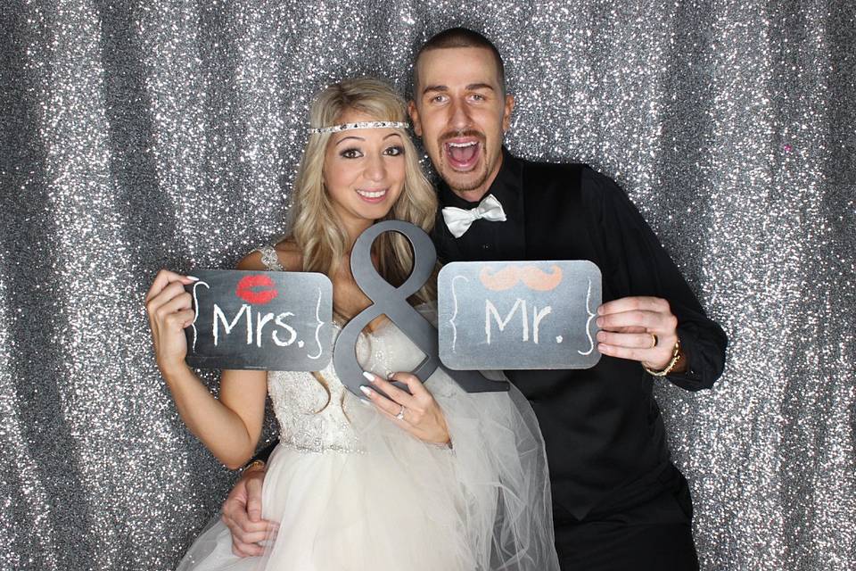Mrs. and Mr. signage