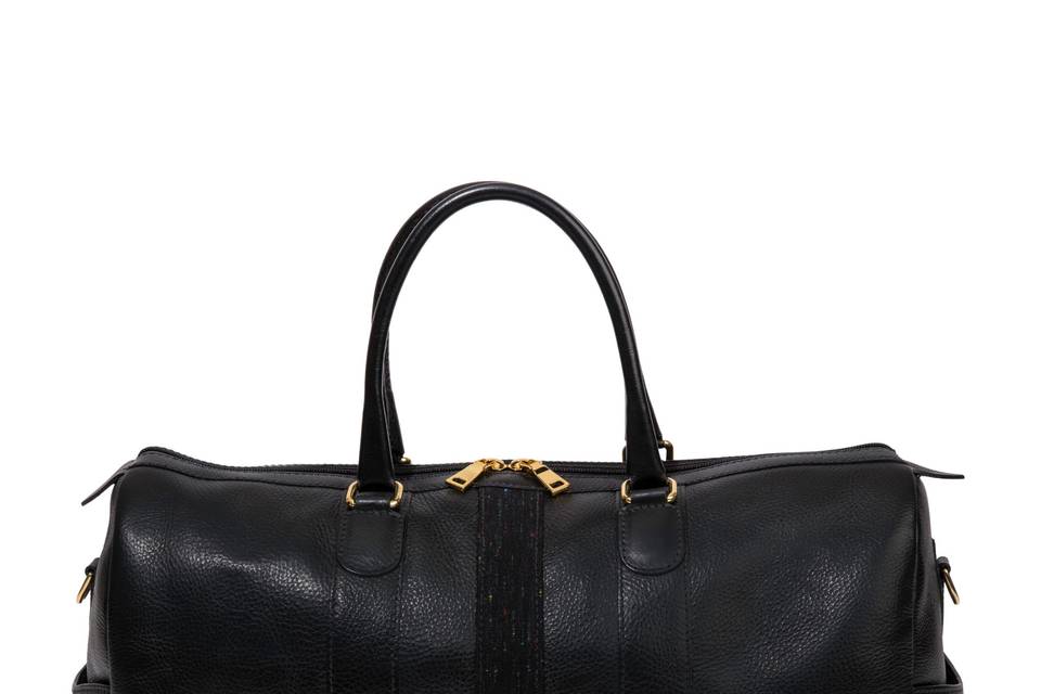 Leather Duffel Bag - Black