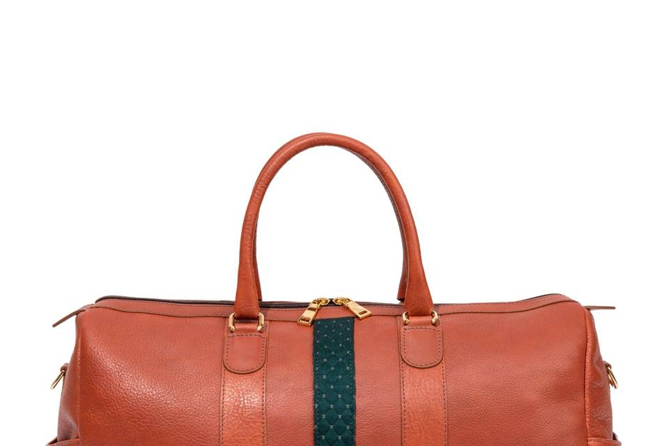 Leather Duffel Bag -Cognac