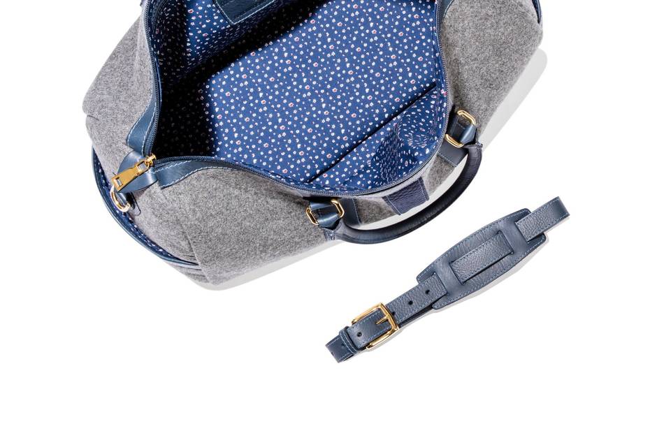 Wool Duffel Bag - Navy