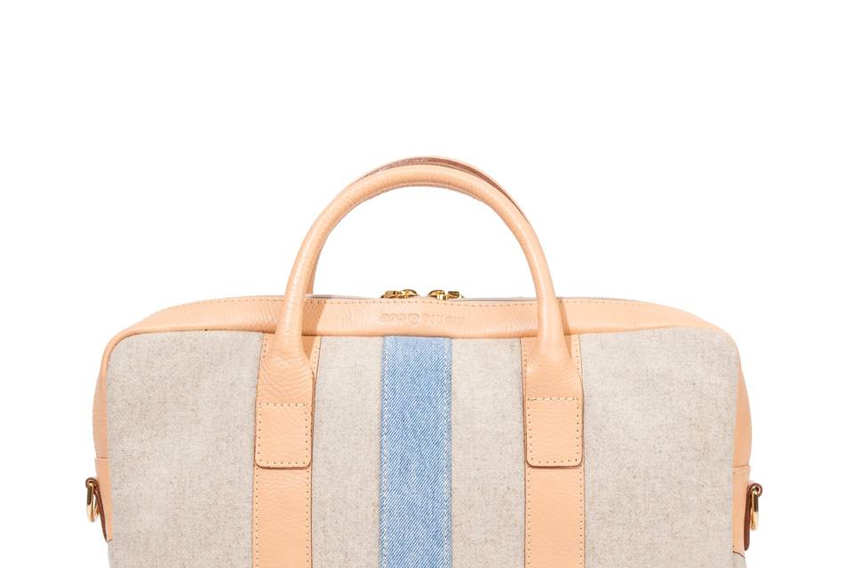 Slim Briefcase - Oatmeal/Nude