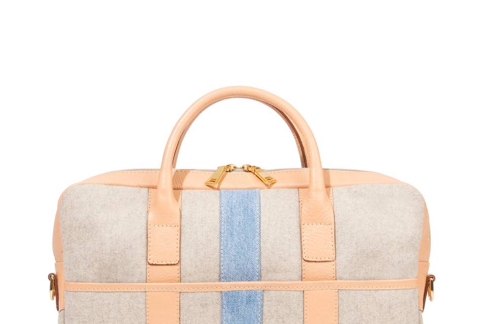 Slim Briefcase - Oatmeal/Nude