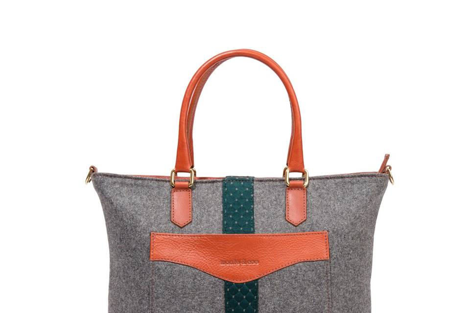 Daily Tote - Grey/Cognac