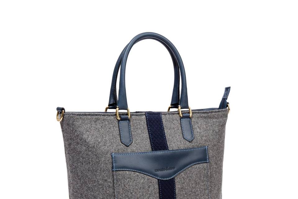 Daily Tote - Grey/Navy