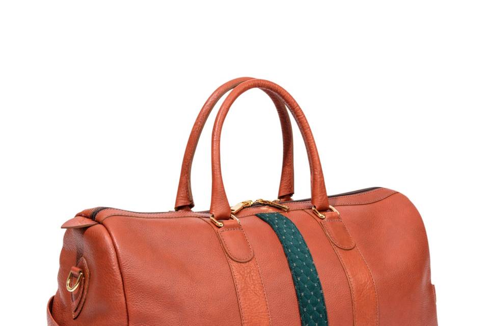 Leather Duffel Bag -Cognac