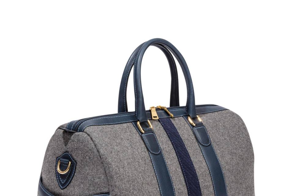 Wool Duffel Bag - Navy