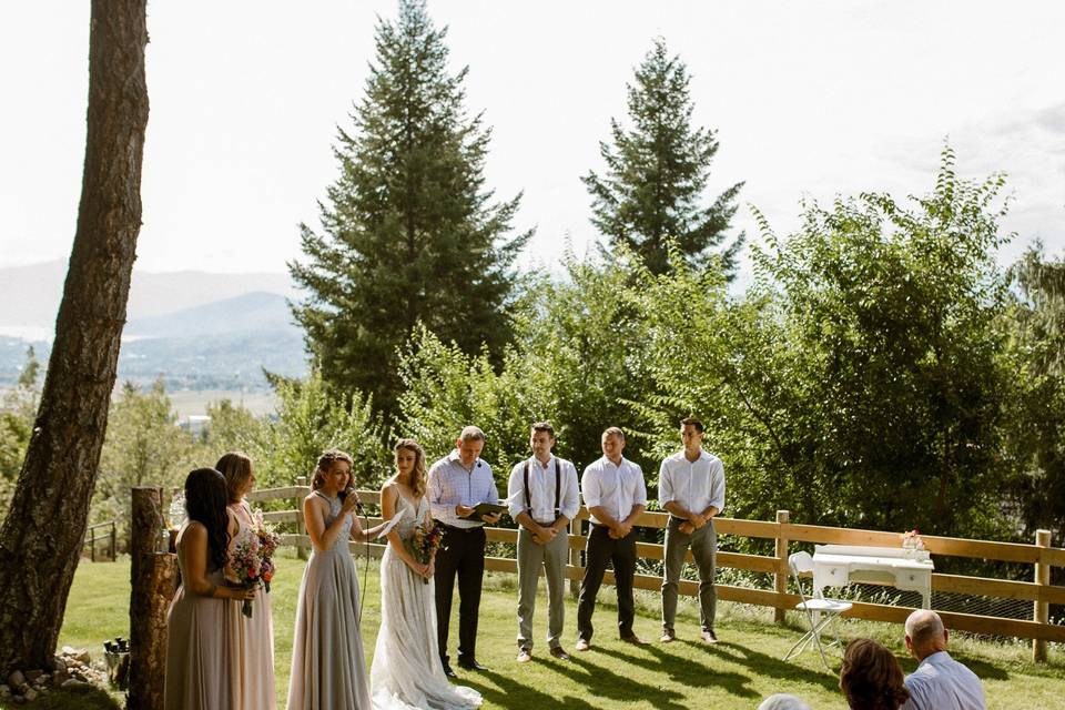 Ceremony at Barn up the Hill