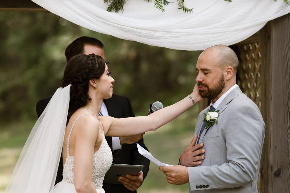 Ceremony at shylynn ranch