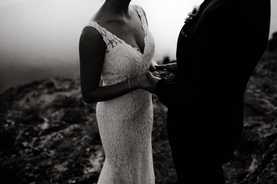 Black-and-white 'I do'