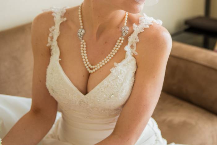 Bride Getting Ready dress