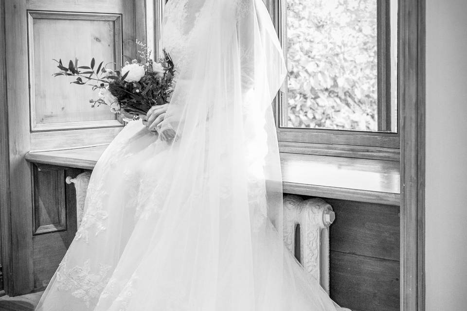 Bride and wedding dress