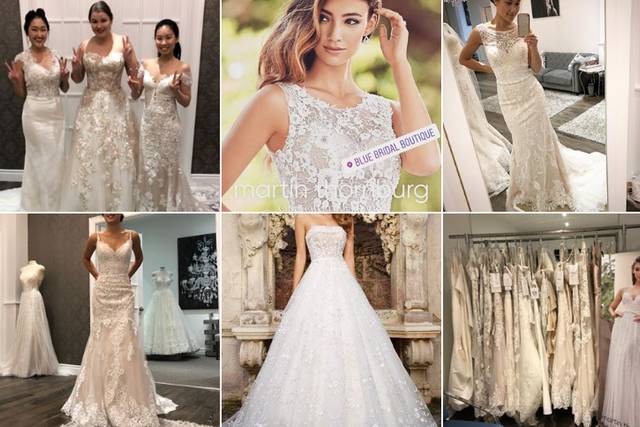 Blue bridal outlet boutique