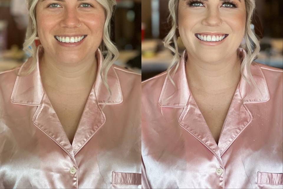 Before and after makeup