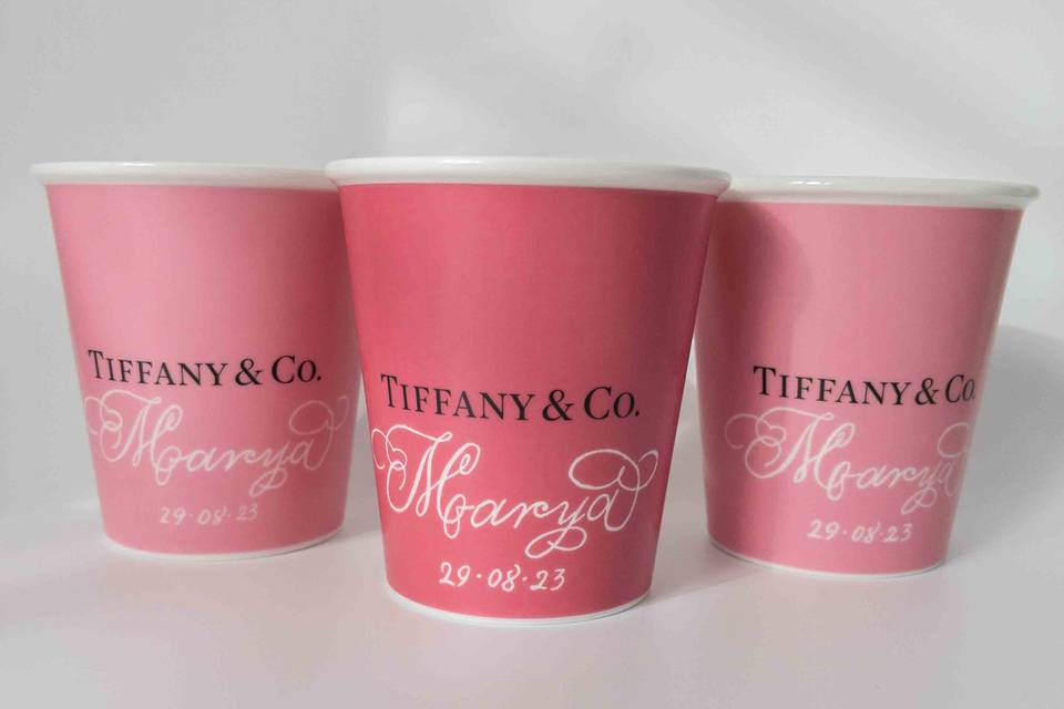 Engraved tea Cups