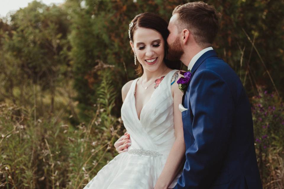 Romantic wedding portrait