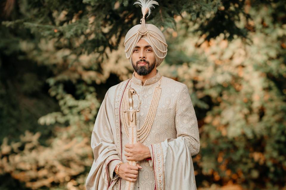 Confident groom shot.