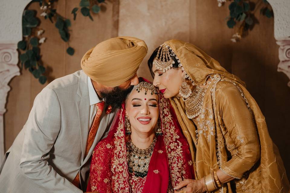 Emotional family moment.