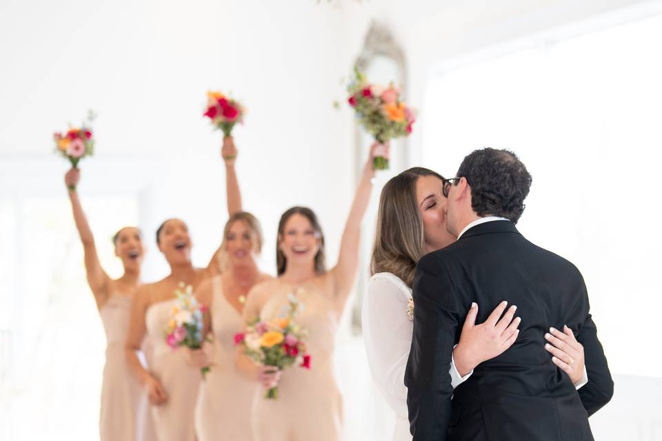 First wedding kiss