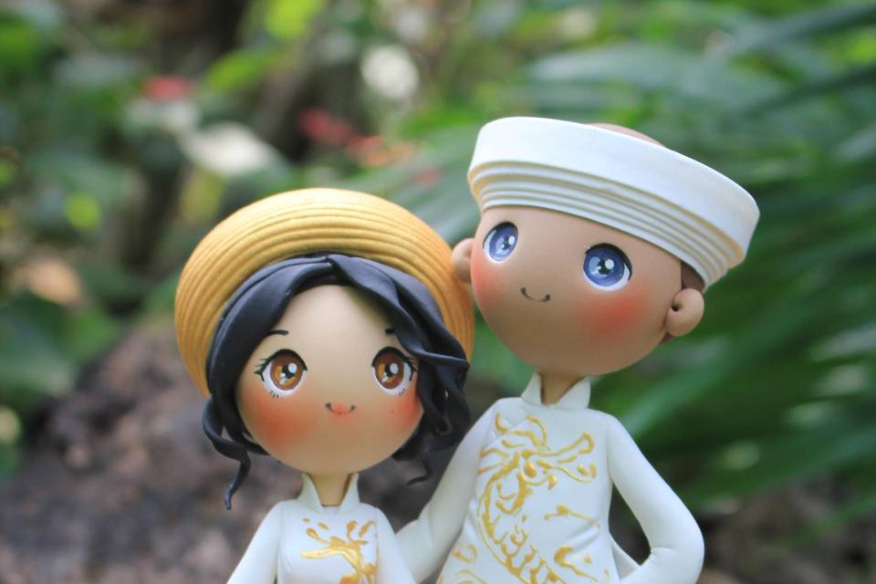 Vietnam wedding cake topper