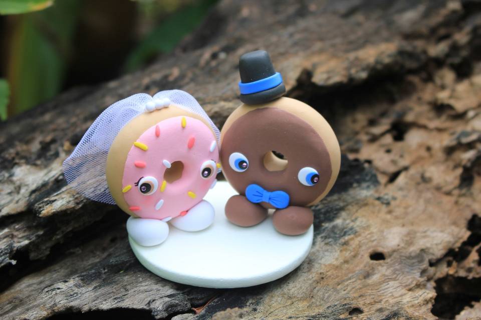 Cute wedding cake topper