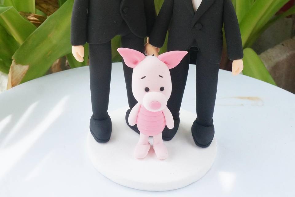 Classic wedding cake topper