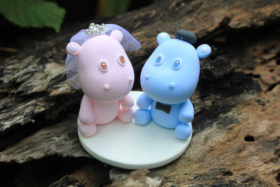 Hedgehog wedding cake topper