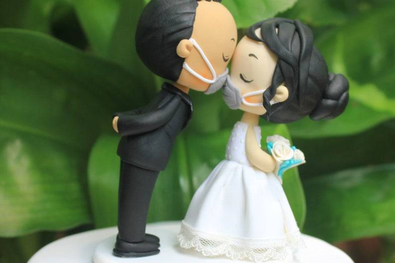 Hawaii wedding cake topper