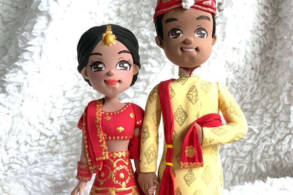 Korea wedding cake topper