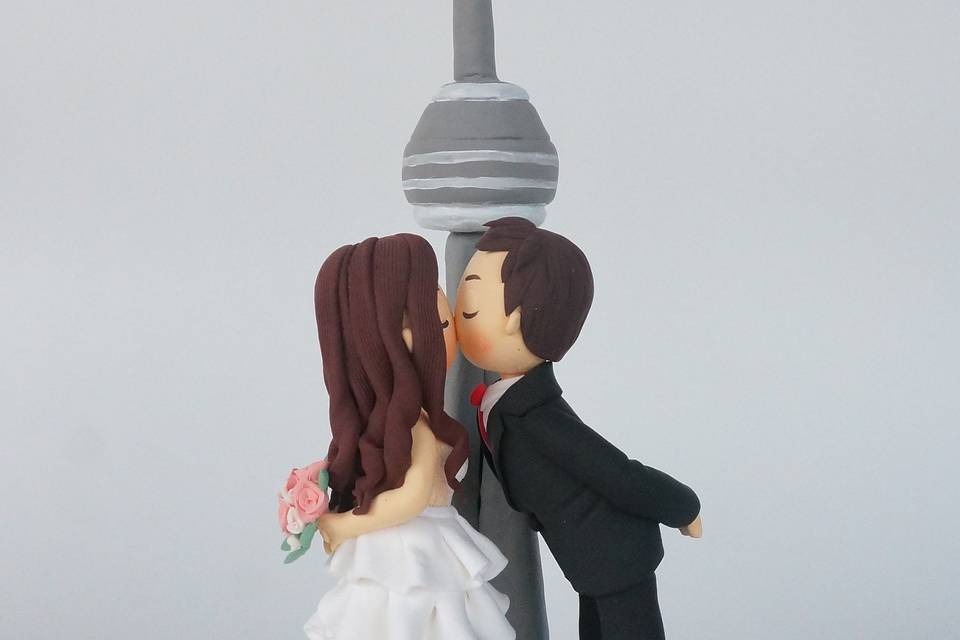 Blue Jays wedding cake topper