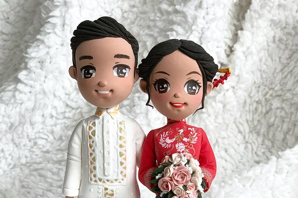SOIMISS 4 Pcs Chinese Wedding Cake Topper Wedding Decorations Chinese |  NineLife - Australia