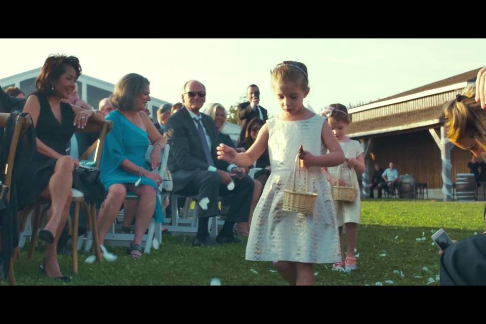 Outdoor flower girl