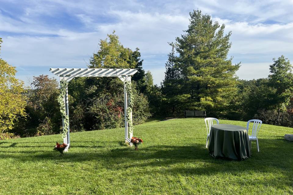 Outdoor fall wedding