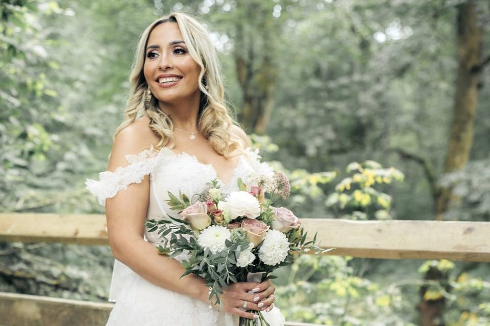 The blushing bride