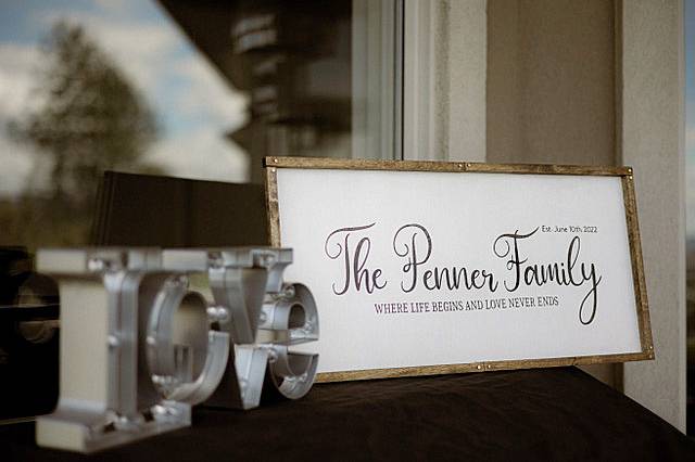 Personalized family sign