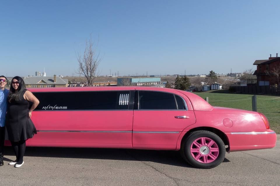 Pink limo Calgary